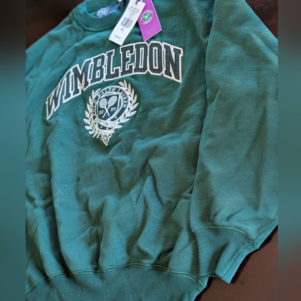 Wimbledon Crest Fleece Crewneck PRL - Picture 6 of 16